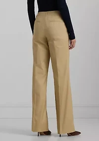 Cotton Twill High Rise Pants