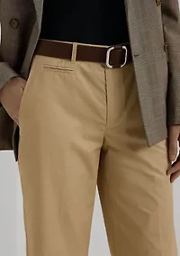 Cotton Twill High Rise Pants