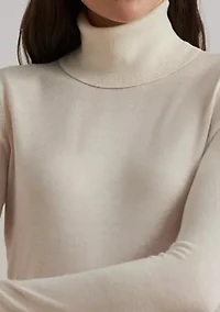 Women's Silk-Blend Turtleneck Sweater