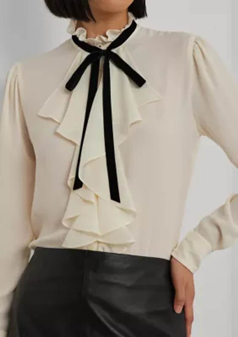 Women's Ruffle-Trim Georgette Blouse