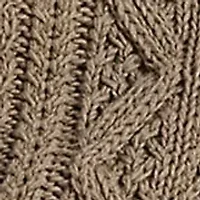 Women's Aran-Knit Cotton Quarter-Zip Pullover