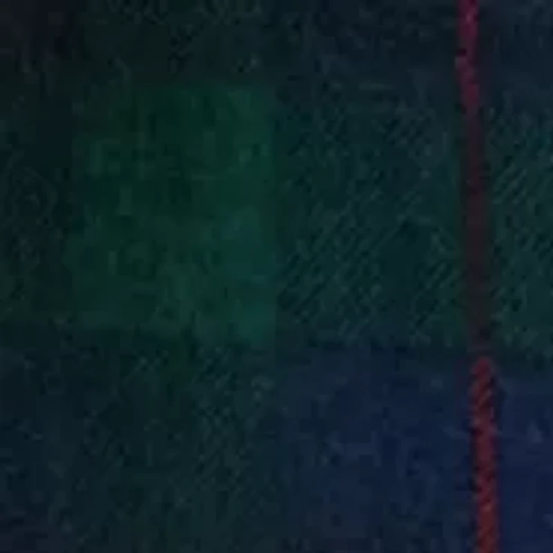 Women's Black Watch Plaid Beaded-Crest Sweater