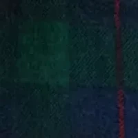 Women's Black Watch Plaid Beaded-Crest Sweater