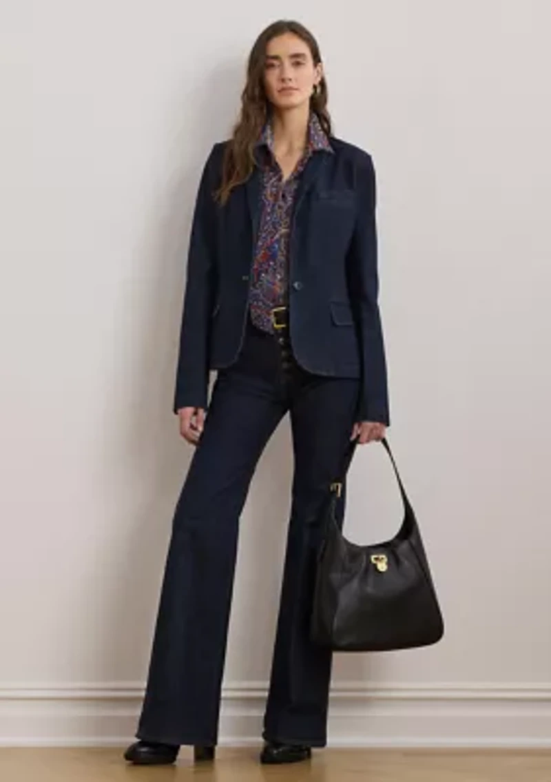 Women's Classic Fit Print Chiffon Tie-Neck Shirt