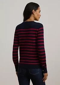 Striped Cotton Blend Sweater