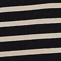 Striped Cotton Jersey Boat Neck Top