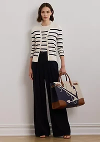 Pleated Stretch Jersey Wide-Leg Pants