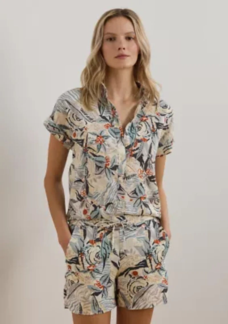 Relaxed Fit Print Short Sleeve Shirt