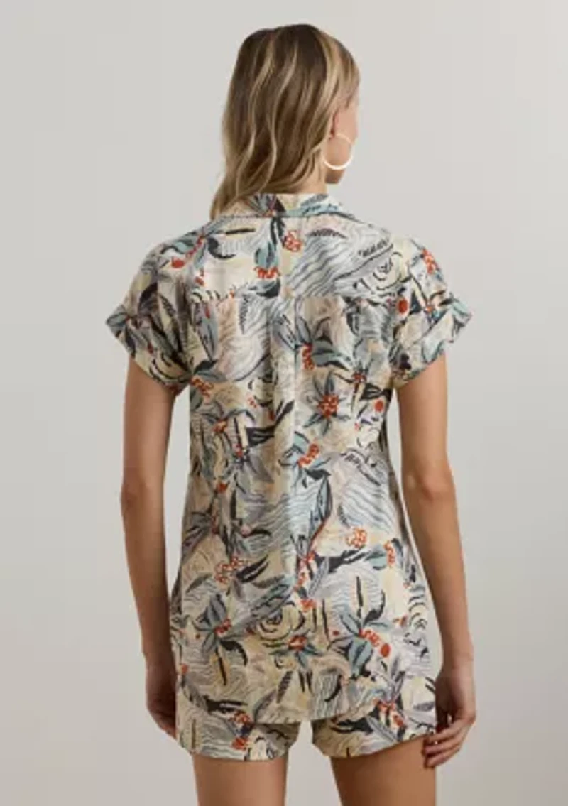 Relaxed Fit Print Short Sleeve Shirt