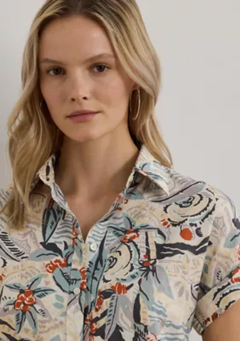 Relaxed Fit Print Short Sleeve Shirt