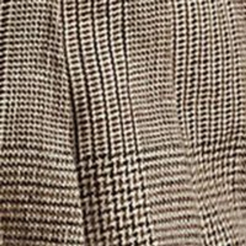 Glen Check Pleated Linen Twill Shorts