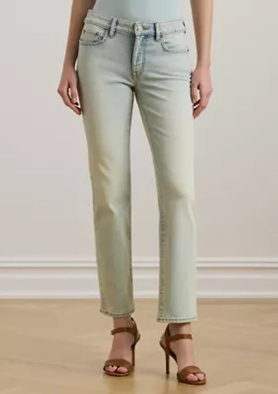 Women's Mid-Rise Straight Ankle Jeans