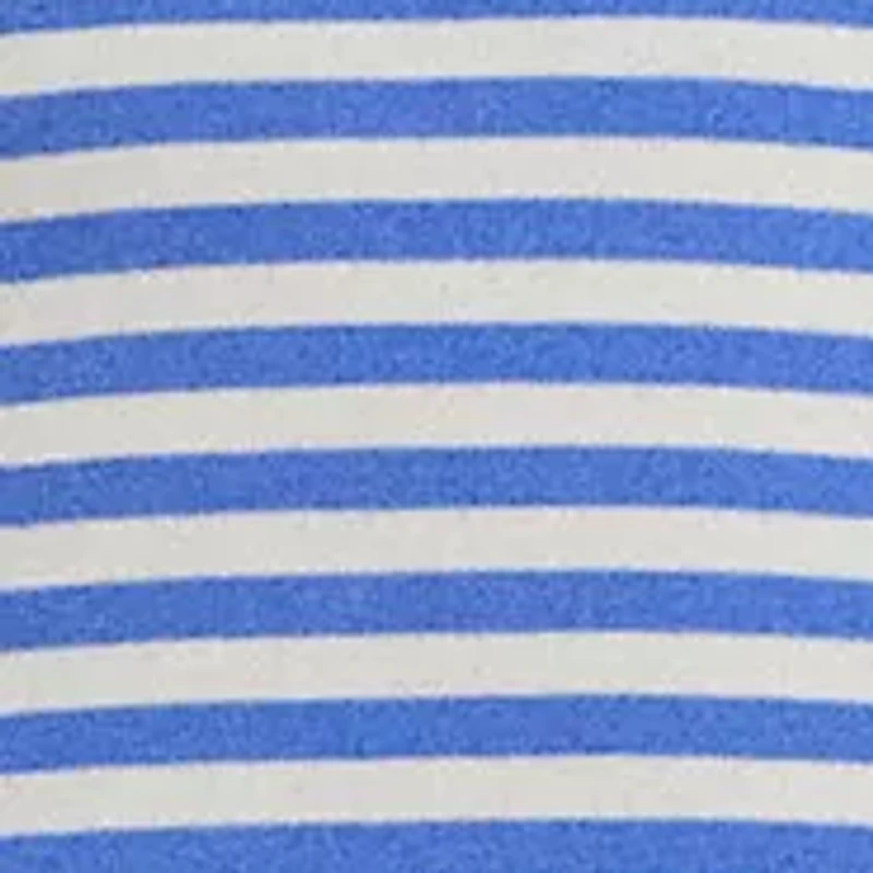 Striped Stretch Cotton Crew Neck T-Shirt