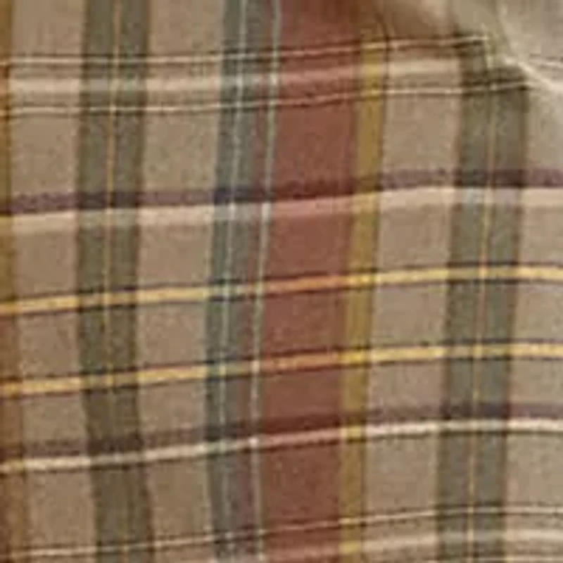 Belted Cotton Madras Shirtdress