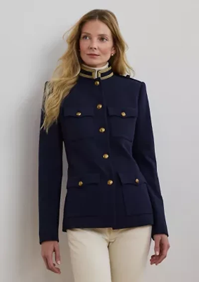 Women's Metallic-Trim Twill Jacket
