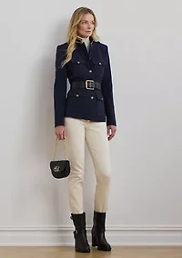 Women's Metallic-Trim Twill Jacket