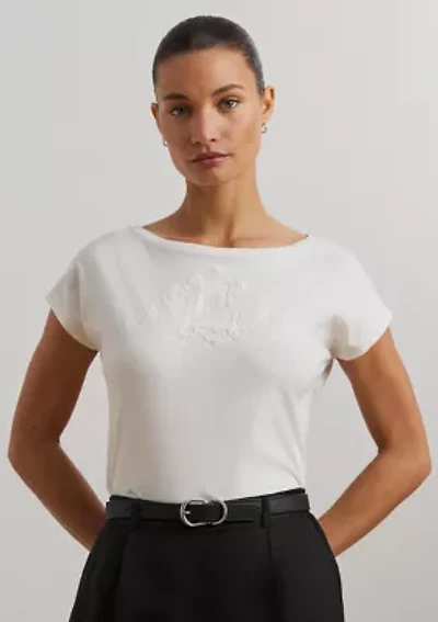 Embroidered Cotton Jersey T-Shirt