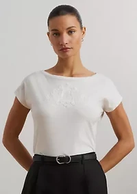 Embroidered Cotton Jersey T-Shirt