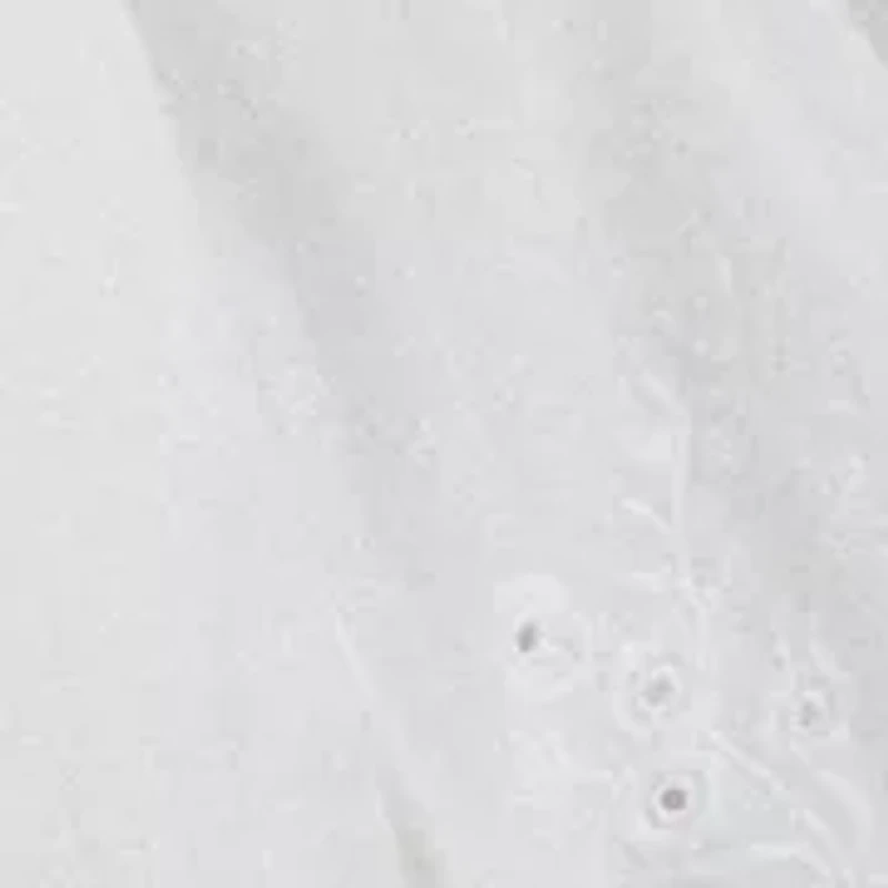 Eyelet Cotton Voile Peplum Blouse