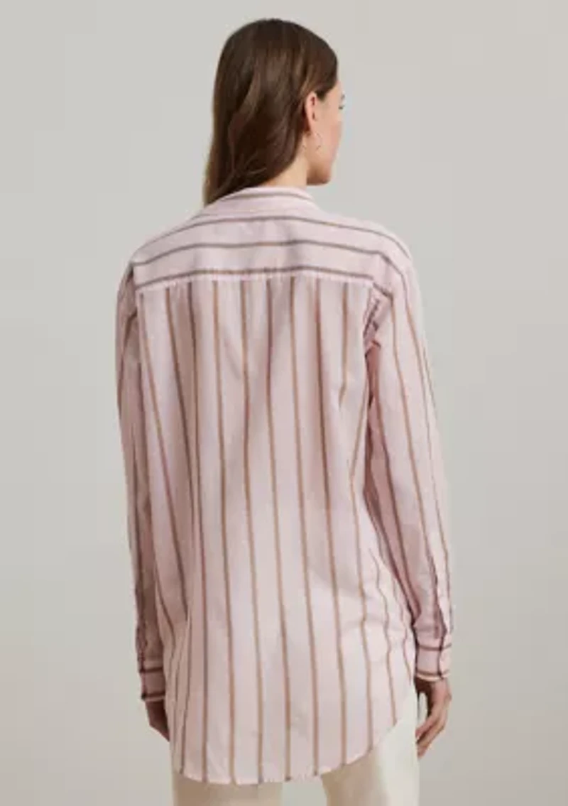 Oversize Striped Cotton Broadcloth Shirt