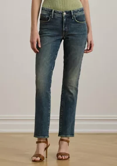 Women's Mid-Rise Straight Ankle Jeans