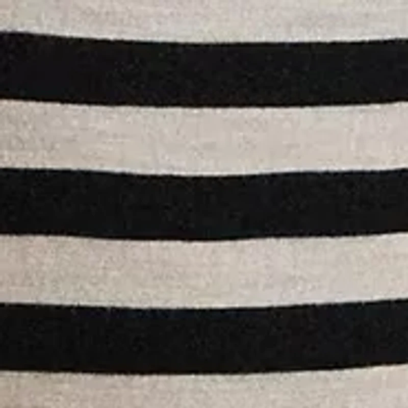 Striped Cotton Jersey Puff Sleeve T-Shirt