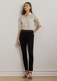 Classic Fit Polka Dot Cotton Voile Shirt