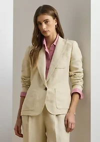 Women's Linen-Blend Twill Blazer