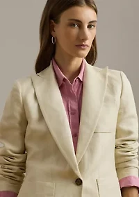 Women's Linen-Blend Twill Blazer