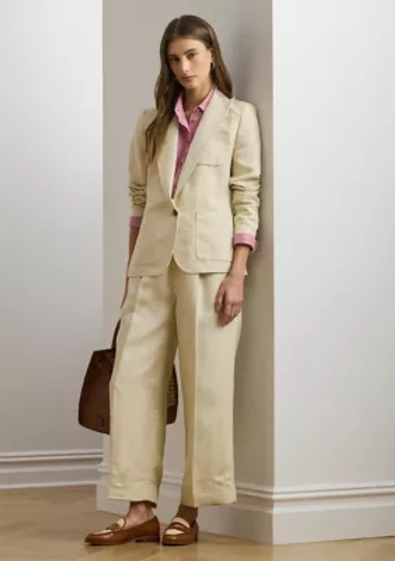 Women's Linen-Blend Twill Blazer