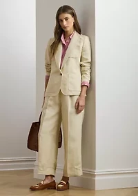Women's Linen-Blend Twill Blazer