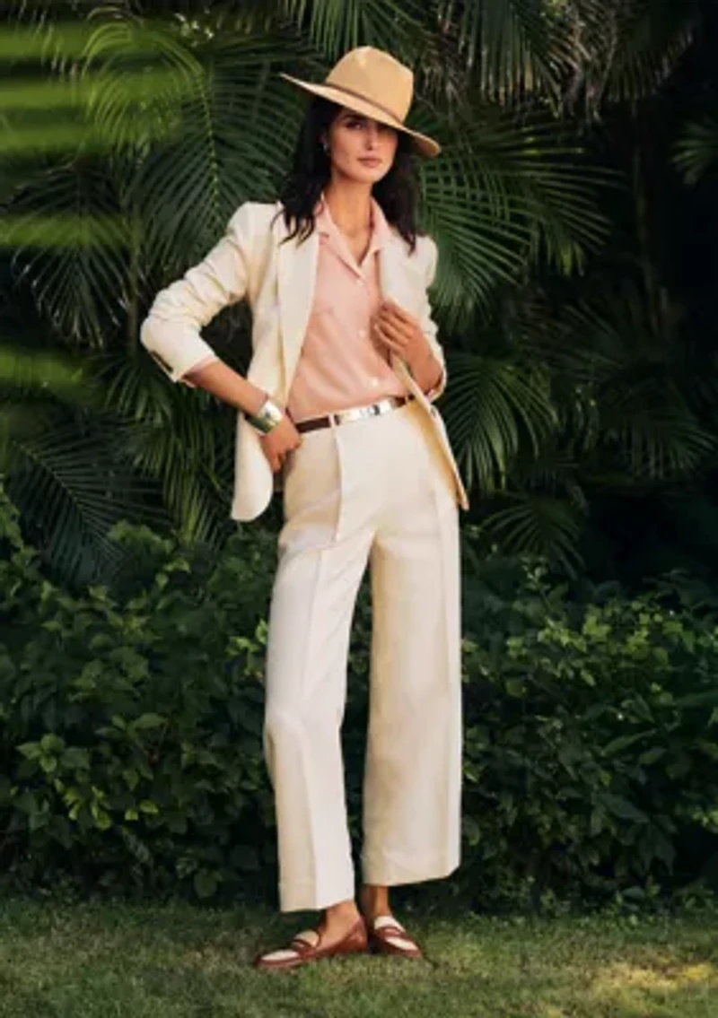 Women's Linen-Blend Twill Blazer