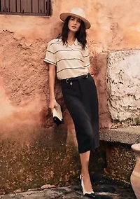 Striped Short Sleeve Camp Shirt