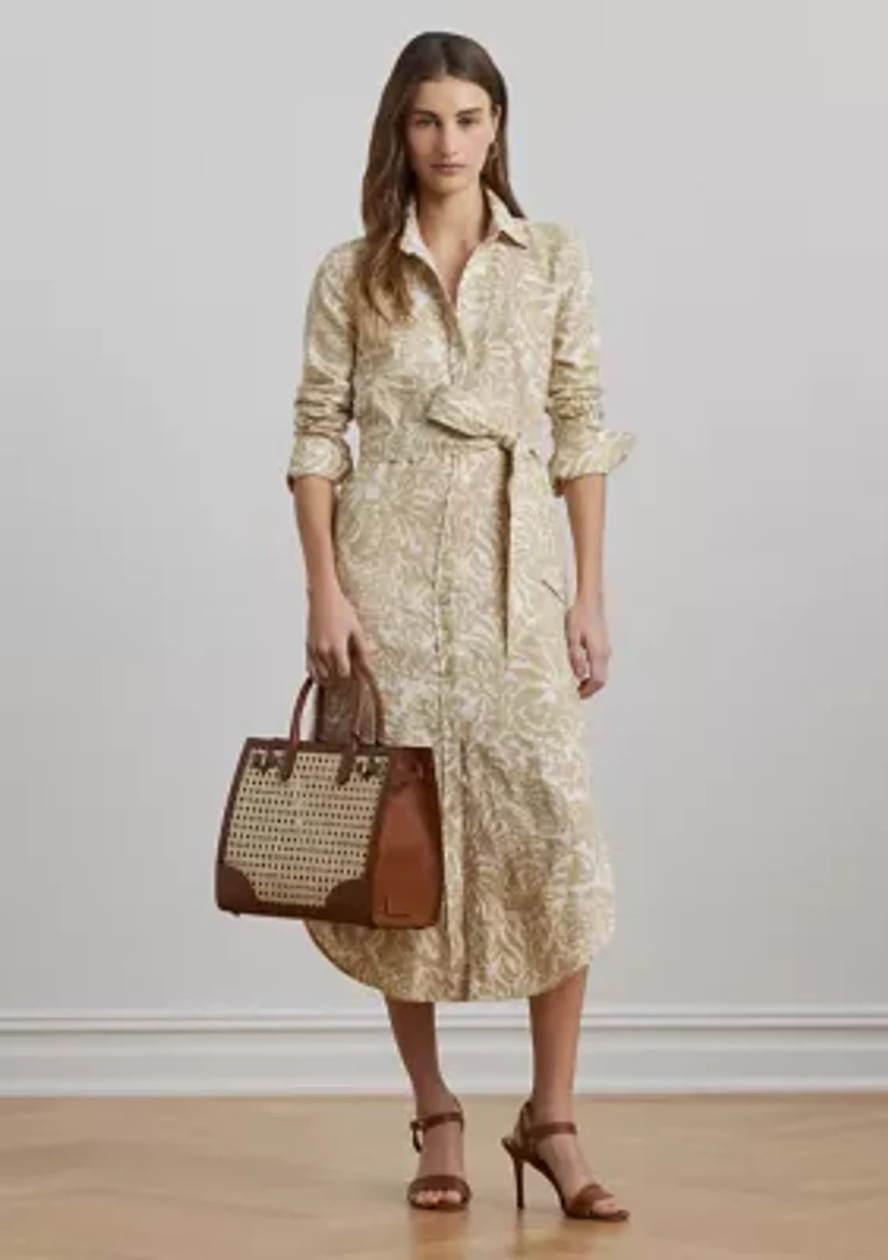 Floral Linen Shirtdress