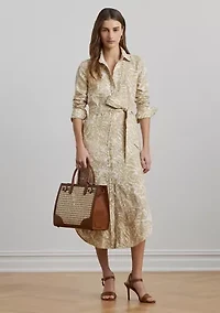 Floral Linen Shirtdress