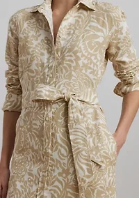 Floral Linen Shirtdress