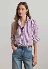 Women's Classic Fit Striped Broadcloth Shirt