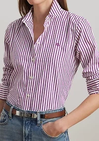 Women's Classic Fit Striped Broadcloth Shirt