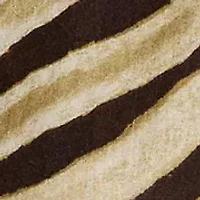 Women's Relaxed Fit Zebra-Print Linen Shirt