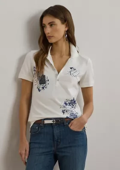 Patchwork Piqué Polo Shirt