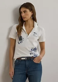 Patchwork Piqué Polo Shirt