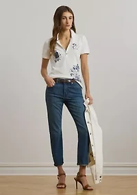 Patchwork Piqué Polo Shirt