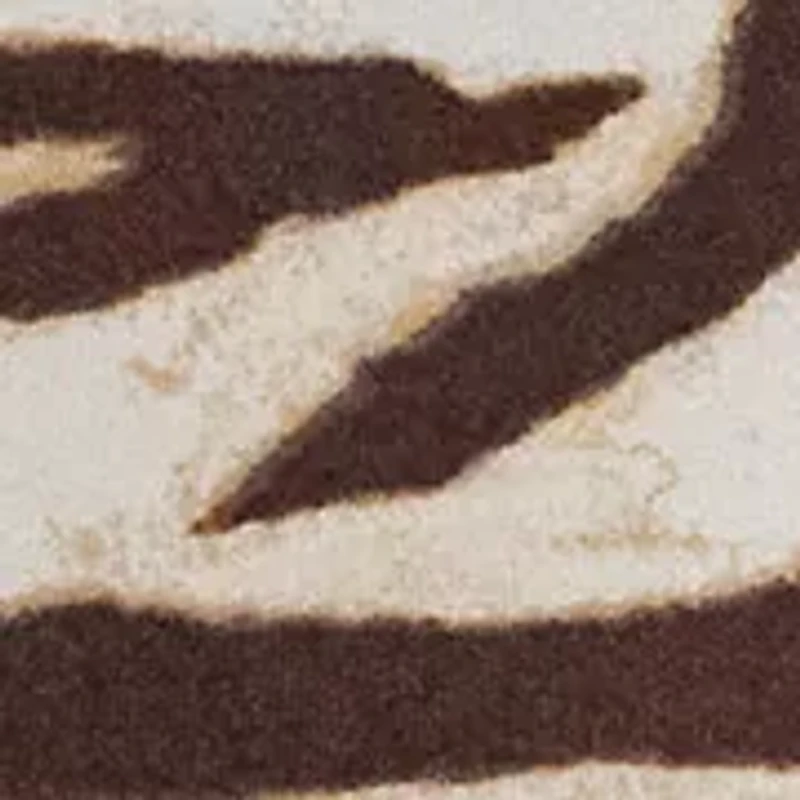 Zebra Print Stretch Cotton Boat Neck T-Shirt