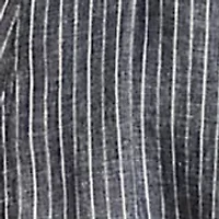 Striped Belted Linen Sleeveless Dress