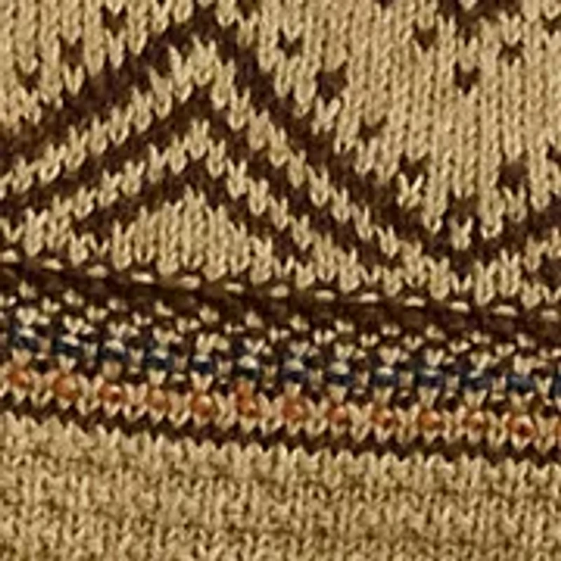 Women's Geo-Striped Cotton-Linen Sweater
