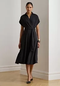 Women's Belted Crepe Dress