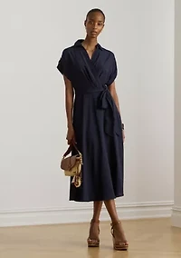 Women's Belted Crepe Dress