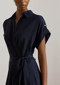 Women's Belted Crepe Dress