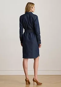 Women's Belted Denim Shirtdress