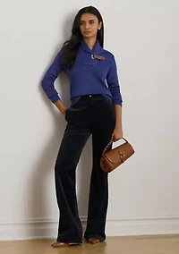 Buckle-Trim Cotton-Blend Sweater